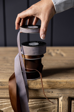 Load image into Gallery viewer, BROWN SATIN HOLIDAY RIBBON
