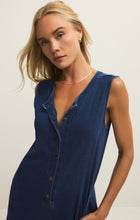 Load image into Gallery viewer, FIONA JERSEY DENIM JUMPSUIT