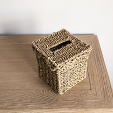 Load image into Gallery viewer, WOVEN SEAGRASS TISSUE BOX COVER

