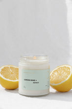Load image into Gallery viewer, LEMON RIND + HONEY SOY WAX CANDLE
