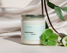 Load image into Gallery viewer, LEMON RIND + HONEY SOY WAX CANDLE
