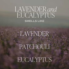 Load image into Gallery viewer, LAVENDER AND EUCALYPTUS SOY CANDLE
