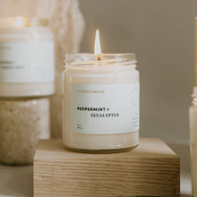 Load image into Gallery viewer, PEPPERMINT + EUCALYPTUS SOY WAX CANDLE
