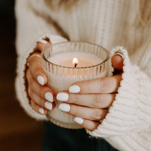 Load image into Gallery viewer, HELLO FALL FLUTED RIBBED SOY CANDLE
