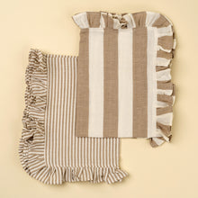 Load image into Gallery viewer, RUFFLE STRIPE LARGE TEA TOWELS
