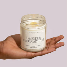 Load image into Gallery viewer, LAVENDER AND EUCALYPTUS SOY CANDLE
