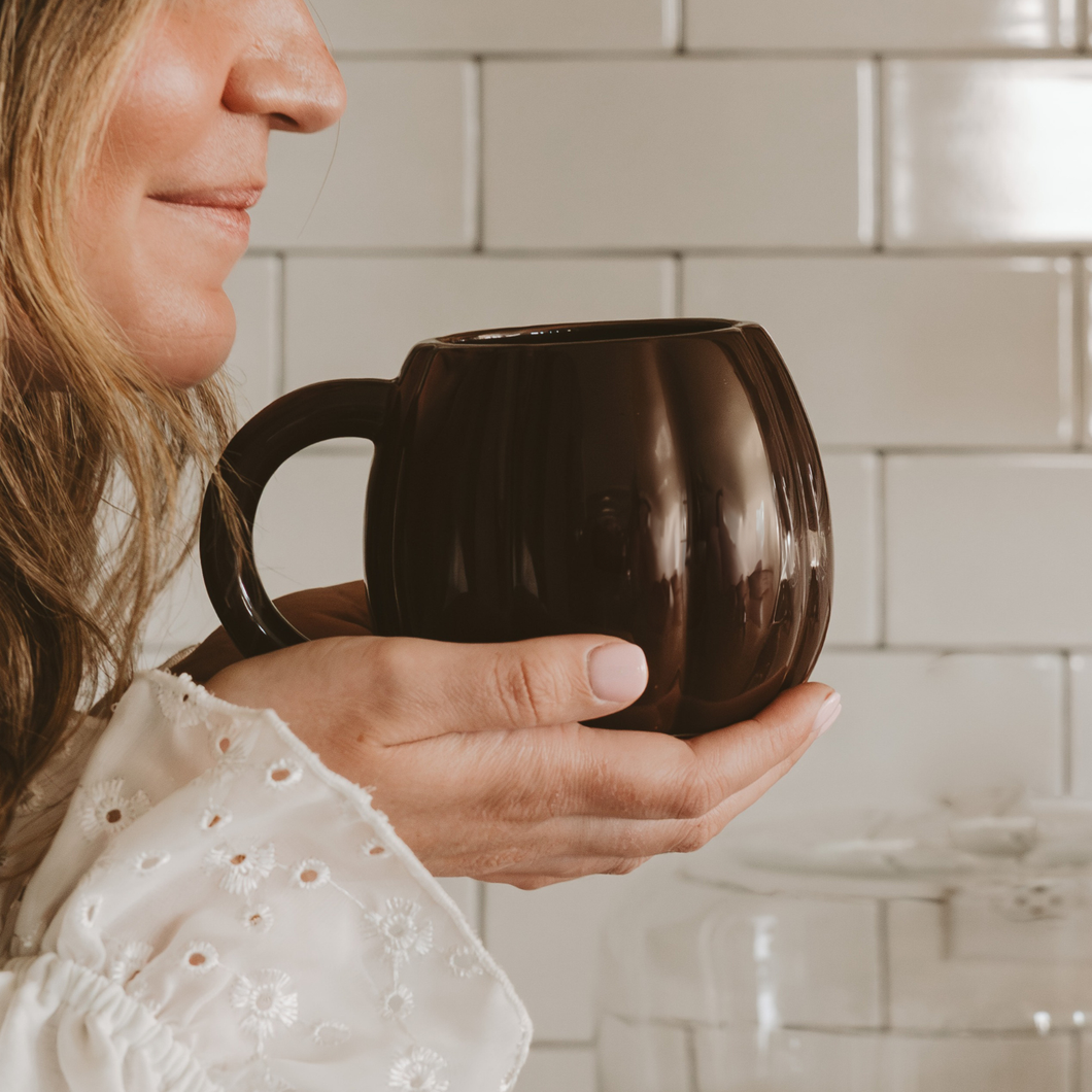 BROWN PUMPKIN COFFEE MUG