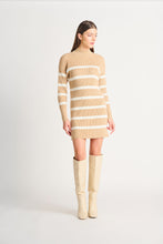 Load image into Gallery viewer, MOCKNECK STRIPED SWEATER DRESS
