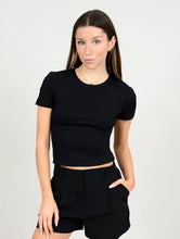 Load image into Gallery viewer, ROXI CREW NECK TSHIRT - BLACK

