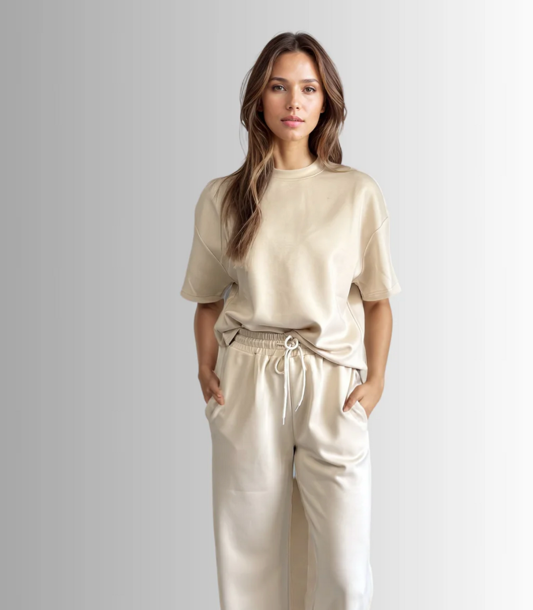 LILOU RELAXED TEE CREME