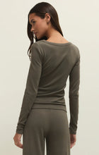 Load image into Gallery viewer, RENAE SLIB RIB LONG SLEEVE TOP

