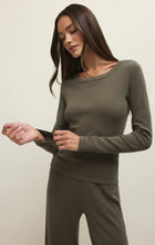 Load image into Gallery viewer, RENAE SLIB RIB LONG SLEEVE TOP
