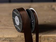 Load image into Gallery viewer, BROWN SATIN HOLIDAY RIBBON
