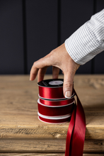 Load image into Gallery viewer, RED SATIN HOLIDAY RIBBON
