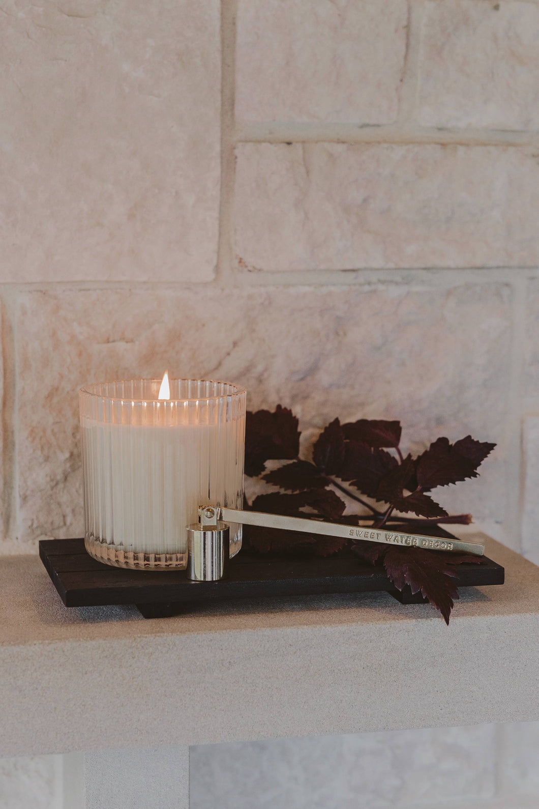 HELLO FALL FLUTED RIBBED SOY CANDLE