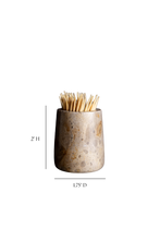 Load image into Gallery viewer, CHOCOLATE MARBLE TOOTHPICK HOLDER
