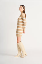 Load image into Gallery viewer, MOCKNECK STRIPED SWEATER DRESS
