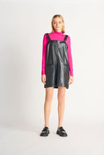 Load image into Gallery viewer, FAUX LEATHER PINAFORE DRESS
