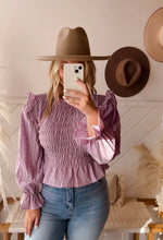 Load image into Gallery viewer, LILA SMOCK TOP
